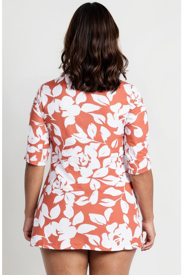 Gia Swim Tunic, Alternate, color, Rusty Rose