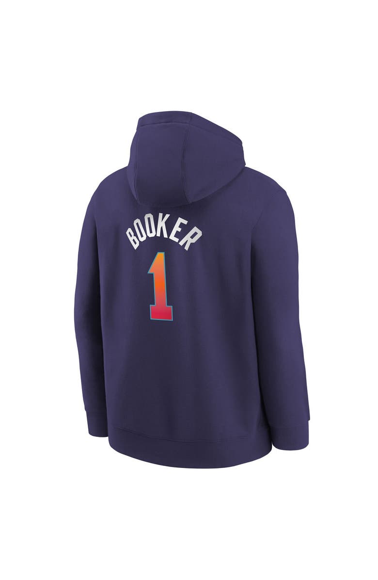 Nike Youth Nike Devin Booker Purple Phoenix Suns 2023/24 City Edition Name & Number Pullover Hoodie, Alternate, color, 