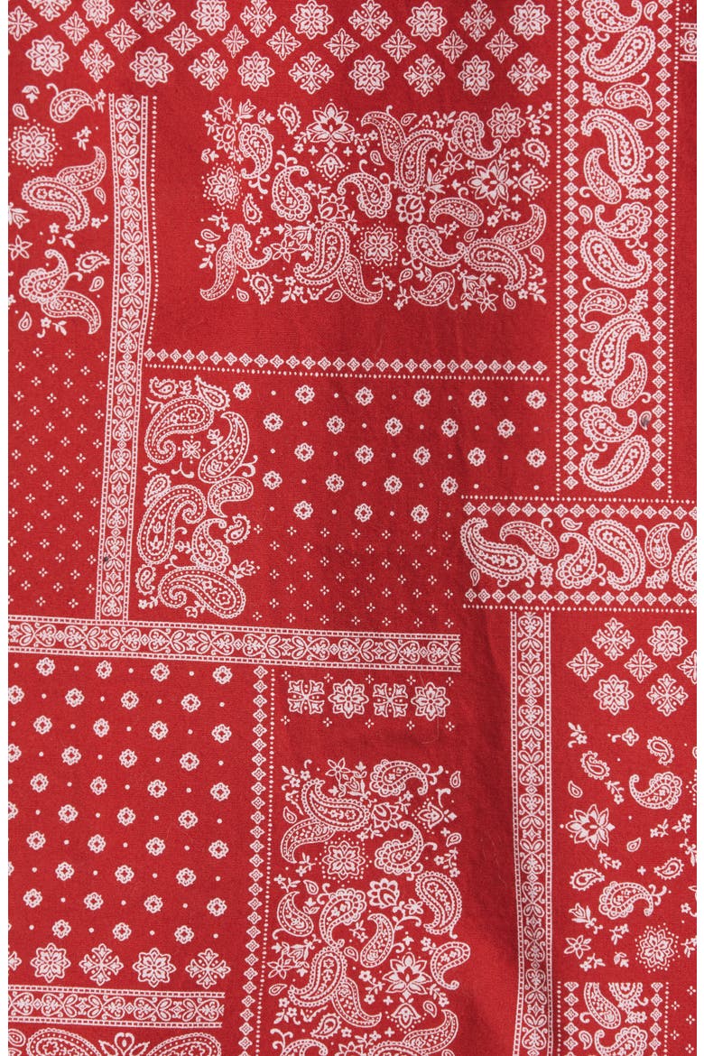 PURPLE Red Bandana Button-Up Shirt, Alternate, color, RED