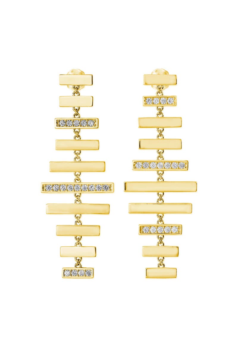 Wind Chime Earrings, Alternate, color, Gold