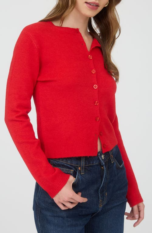 Blu Pepper Button Down Cardigan In Red