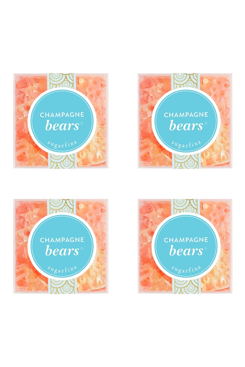 Champagne Bears Set of 4 Candy Cubes, Main, color, BLUE
