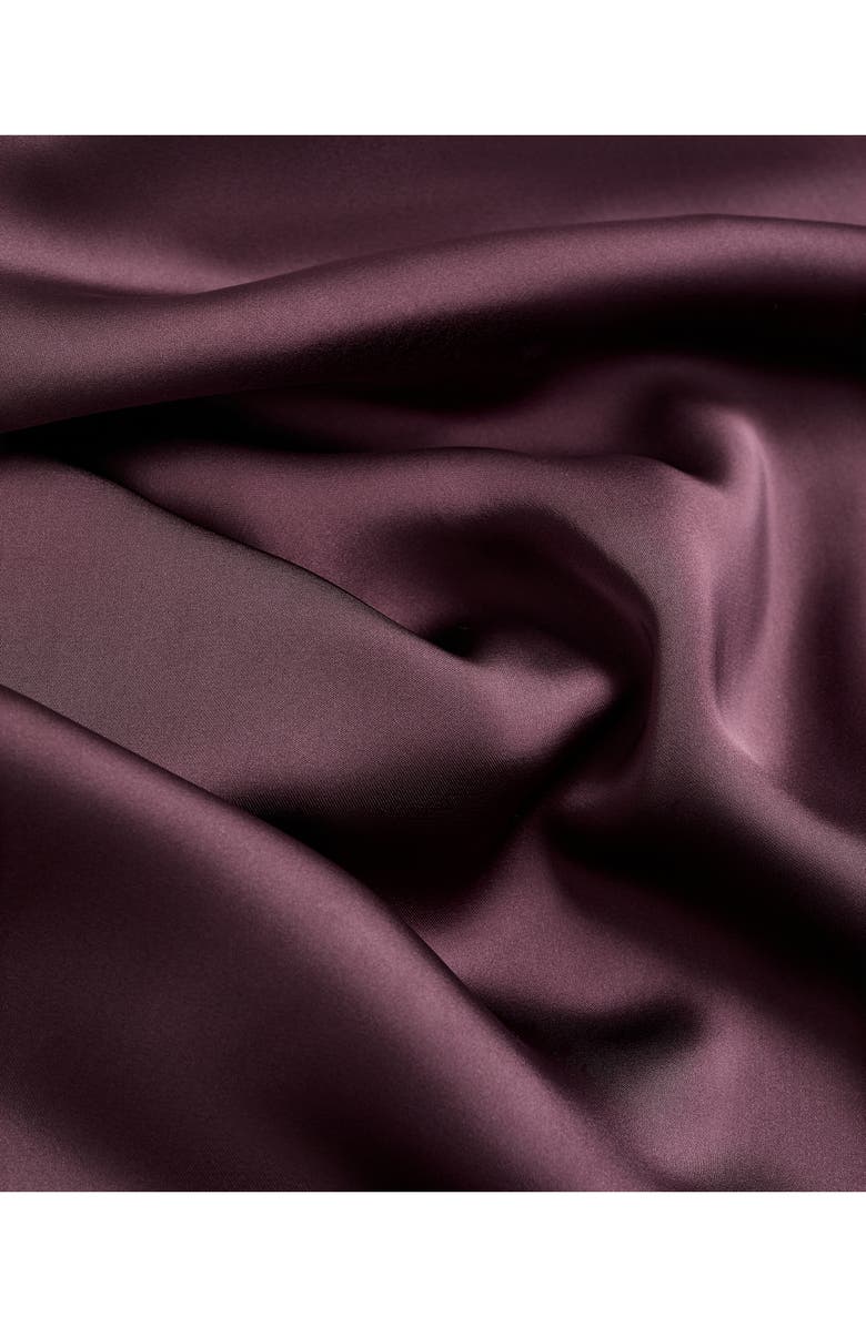 MANGO Selection Turtleneck Long Sleeve Satin Maxi Dress, Main, color, 