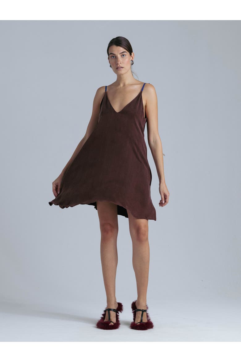 Cupro Dress, Main, color, Rust