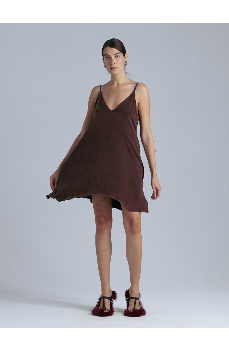 Alas Cupro Dress, Main, color, Rust