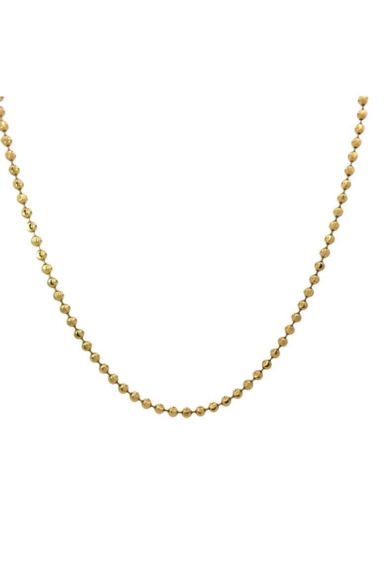 14K Yellow Gold Moon Link Necklace 4mm 22 Inch 26.5 Grams, Main, color, yellow