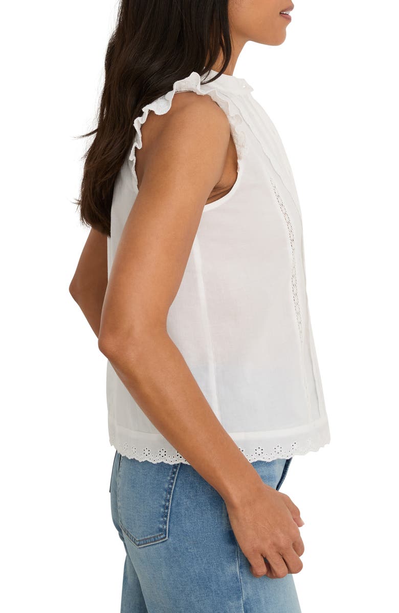 NIC+ZOE French Frill Top, Alternate, color, Paper White