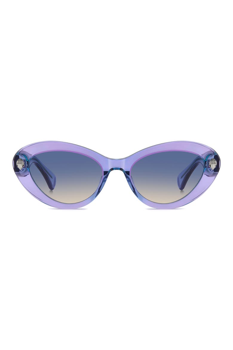 52mm Gradient Oval Sunglasses, Main, color, VIOLET/ BLUE PEACH