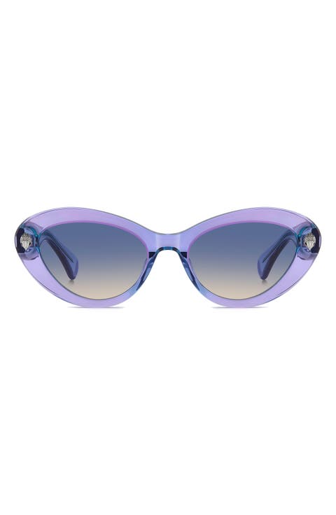 52mm Gradient Oval Sunglasses