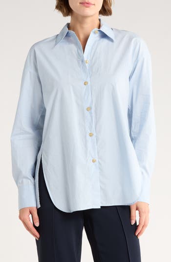 Vince Hemd Aus Baumwollpopeline In Blue