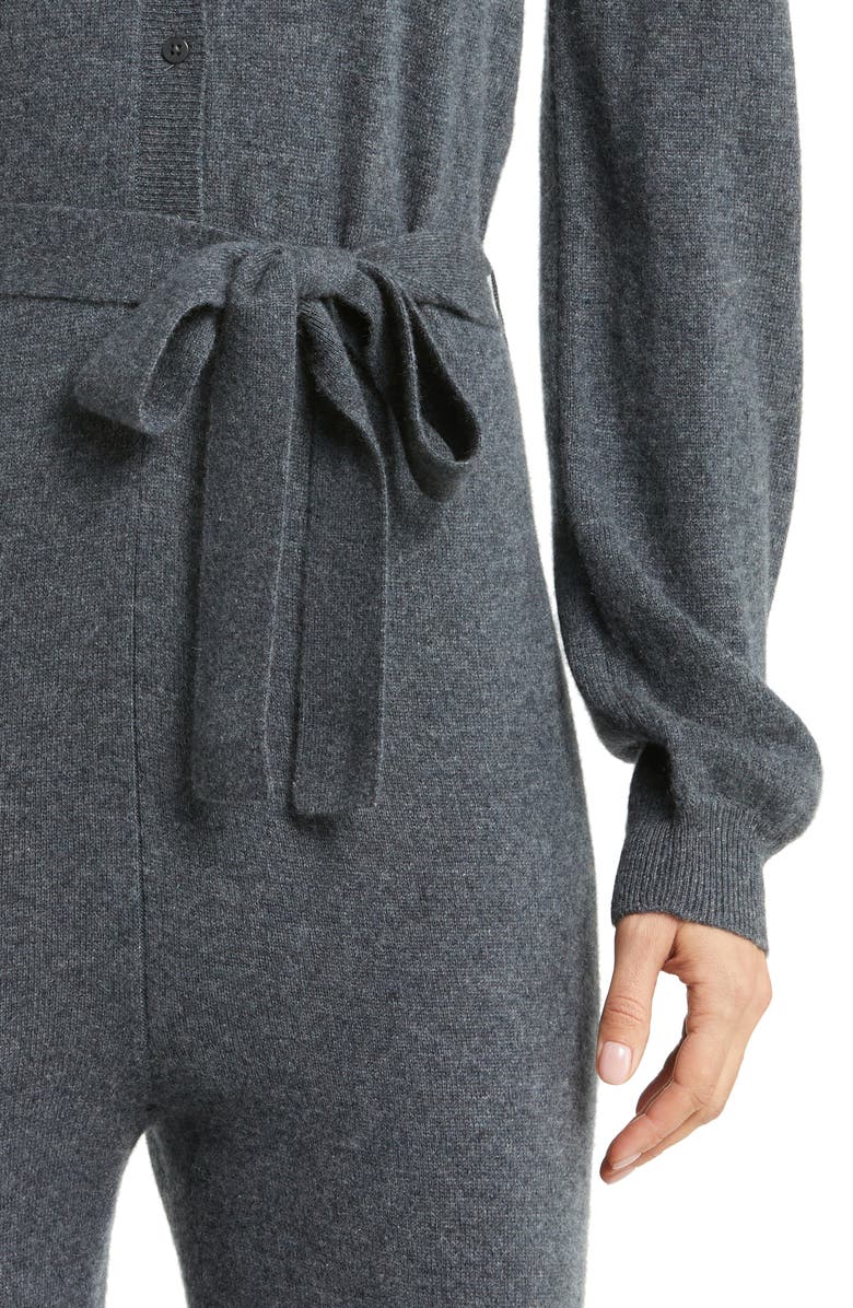 Nordstrom Tie Waist Cashmere Jumpsuit, Alternate, color, 