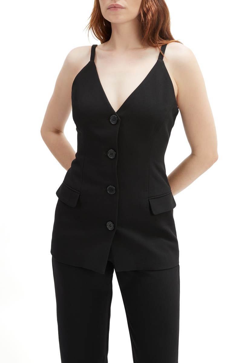 Bardot Ellera Sleeveless Vest, Main, color, Black