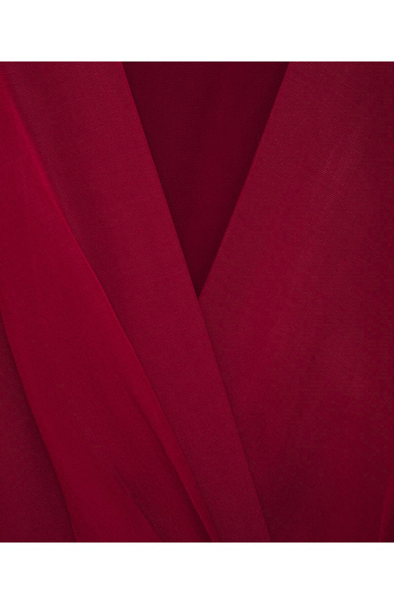 MANGO Vene Faux Wrap Dress, Alternate, color, Maroon