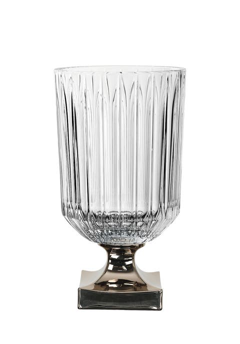 Minerva 12" Vase with Platinum Foot