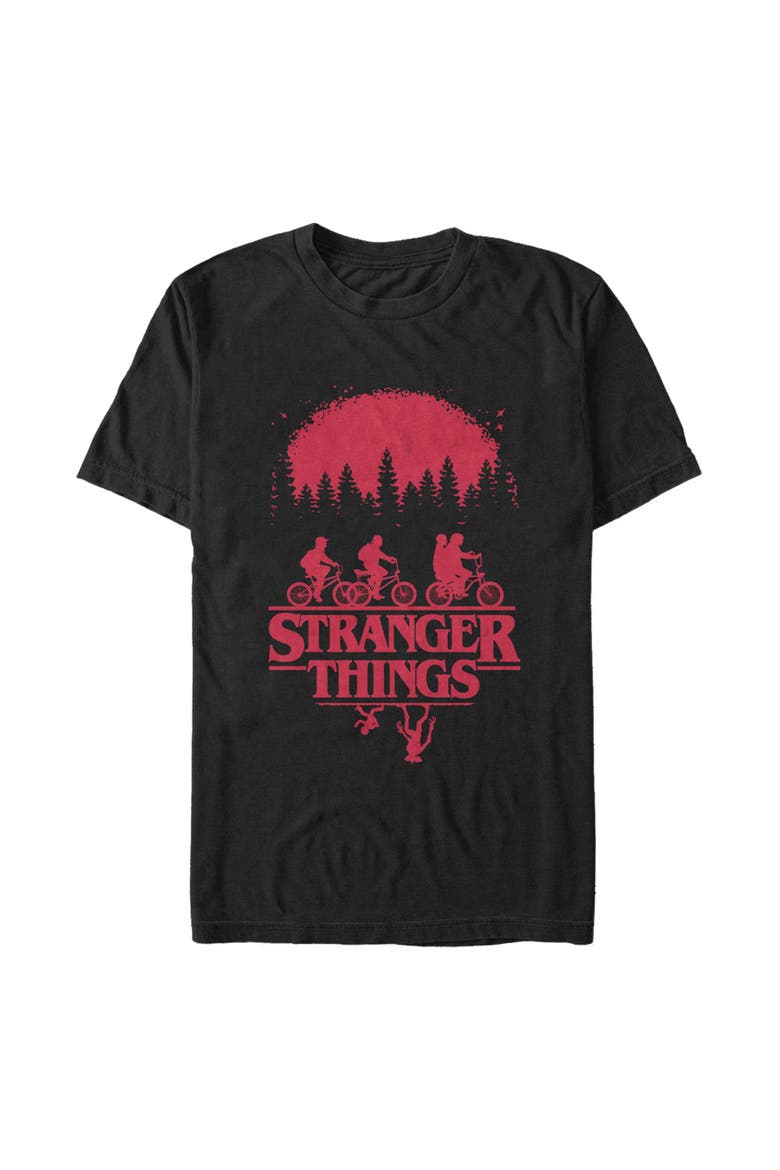 Netflix Men's Upside Down Poster Short Sleeve Graphic T-Shirt, Main, color, Black