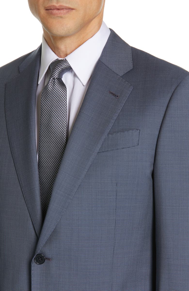 Emporio Armani Trim Fit Solid Wool Suit, Alternate, color, 