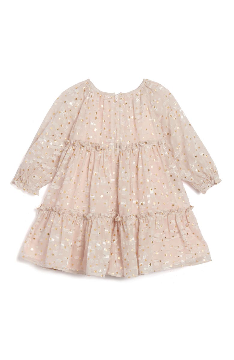 Pippa & Julie Vicky Sparkly Tiered Party Dress & Bloomers Set, Alternate, color, Pink