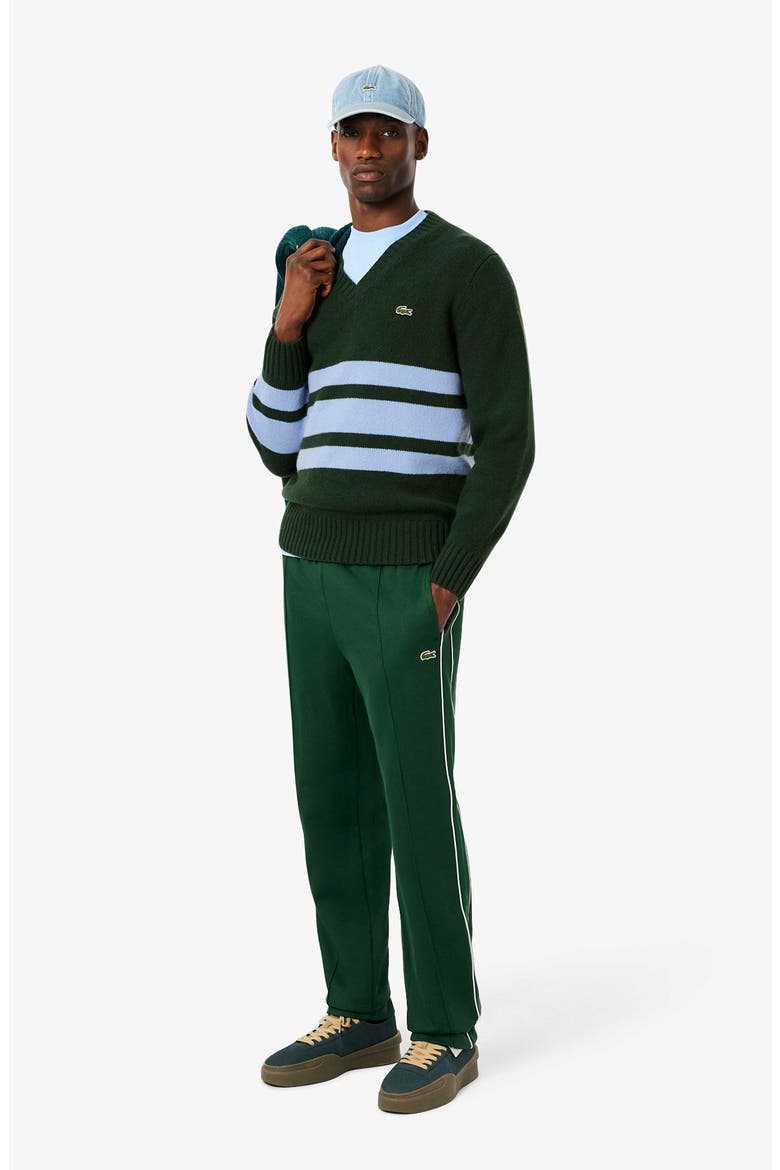 Classic Stripe Wool V-Neck Sweater, Alternate, color, SINOPLE/ OVERVIEW