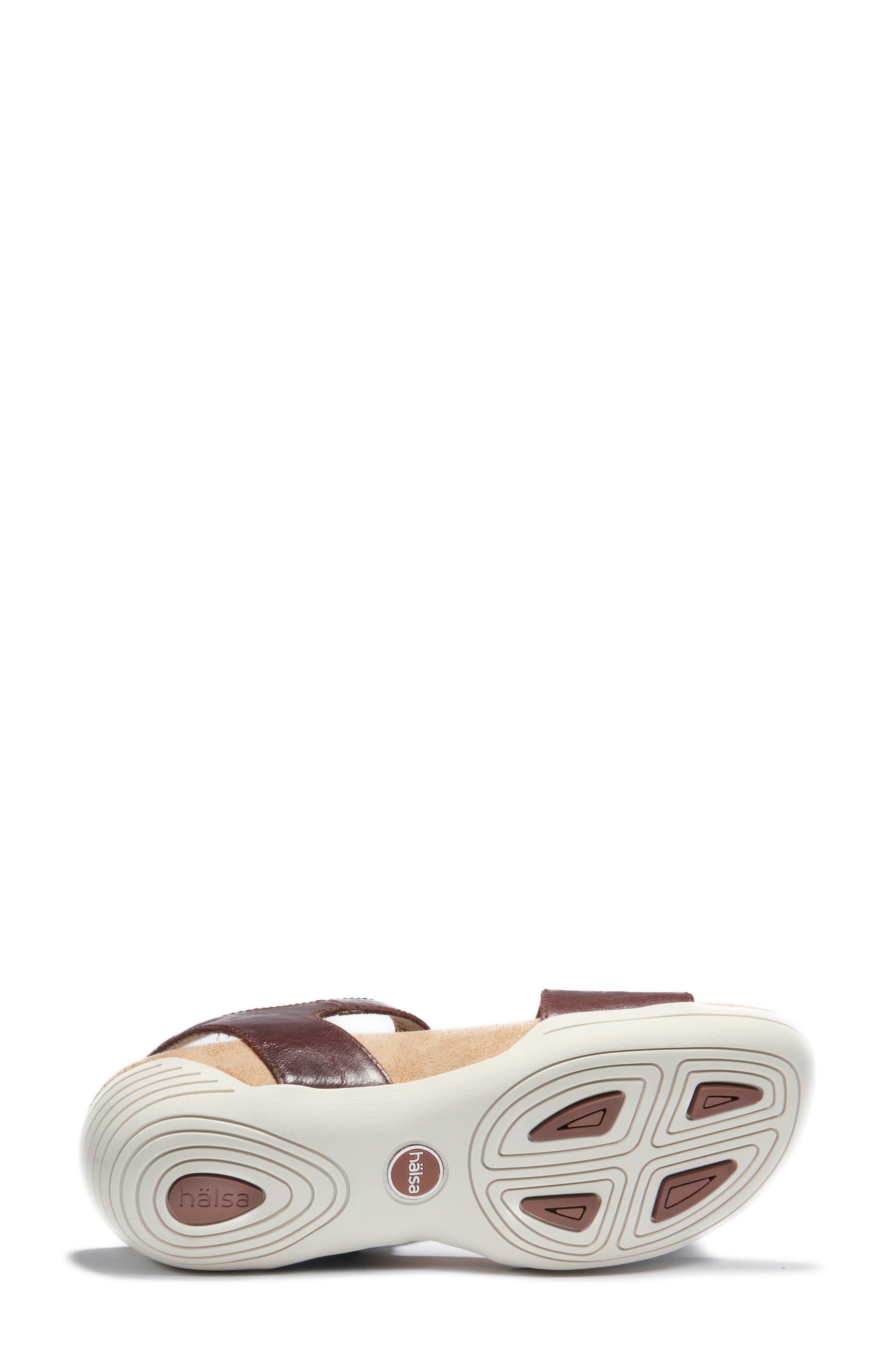 Hälsa Denia Ankle Strap Sandal, Alternate, color, BROWN LEATHER