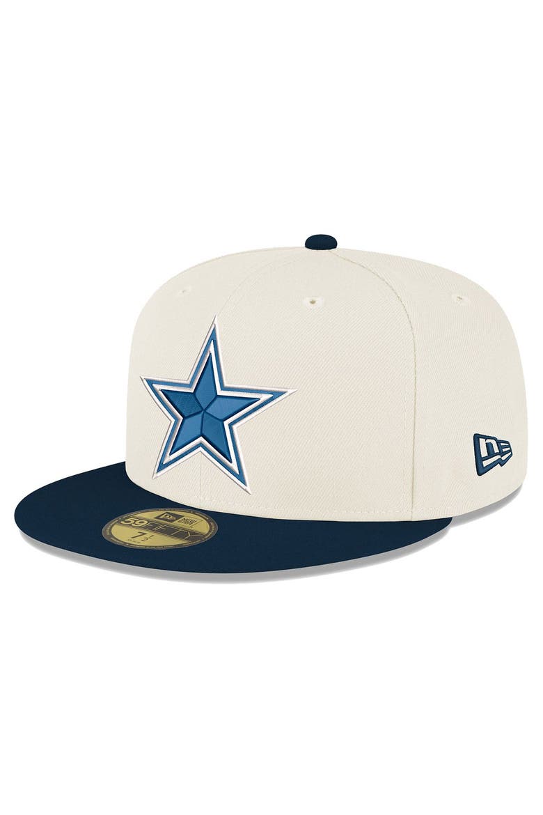 Men's New Era Cream/Navy Dallas Cowboys America's 250th 59FIFTY Fitted Hat, Alternate, color, Cream