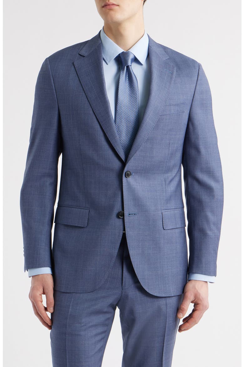 Hartford Classic Fit Blue Glen Check Wool Suit, Alternate, color, MEDIUM BLUE