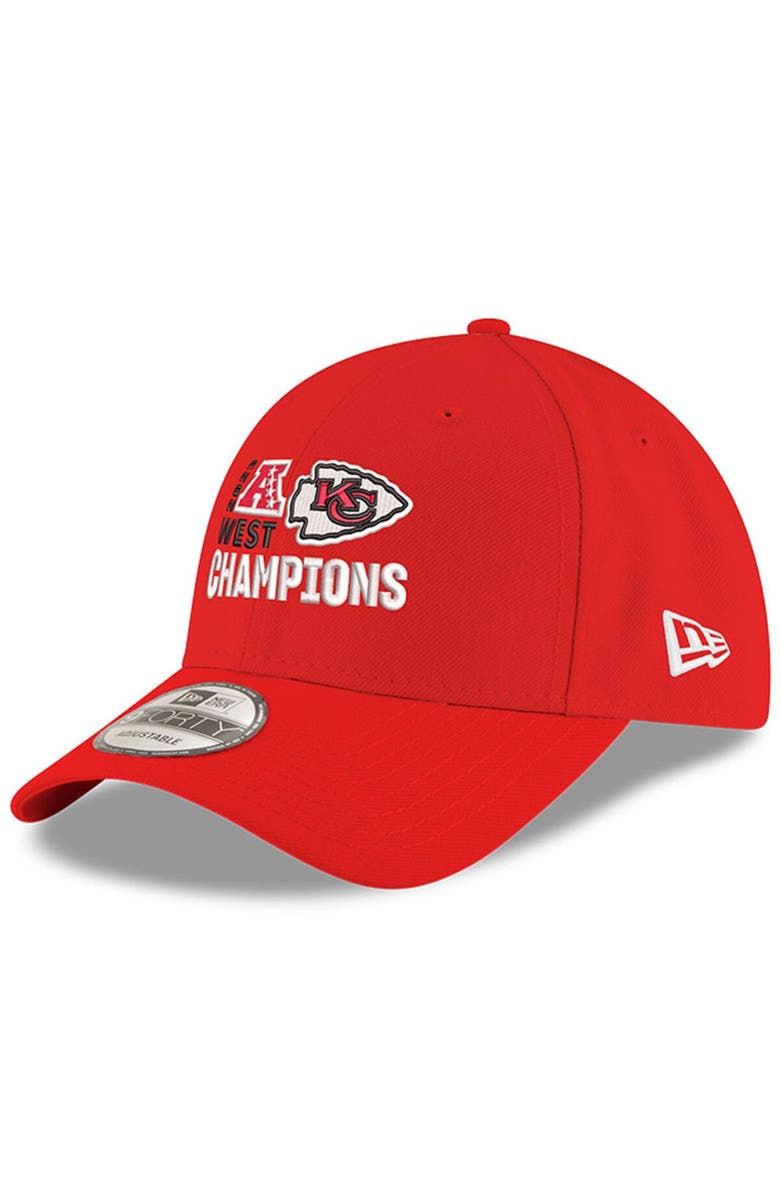 New Era Men's New Era  Red Kansas City Chiefs 2023 AFC West Division Champions 9FORTY Adjustable Hat, Main, color, 