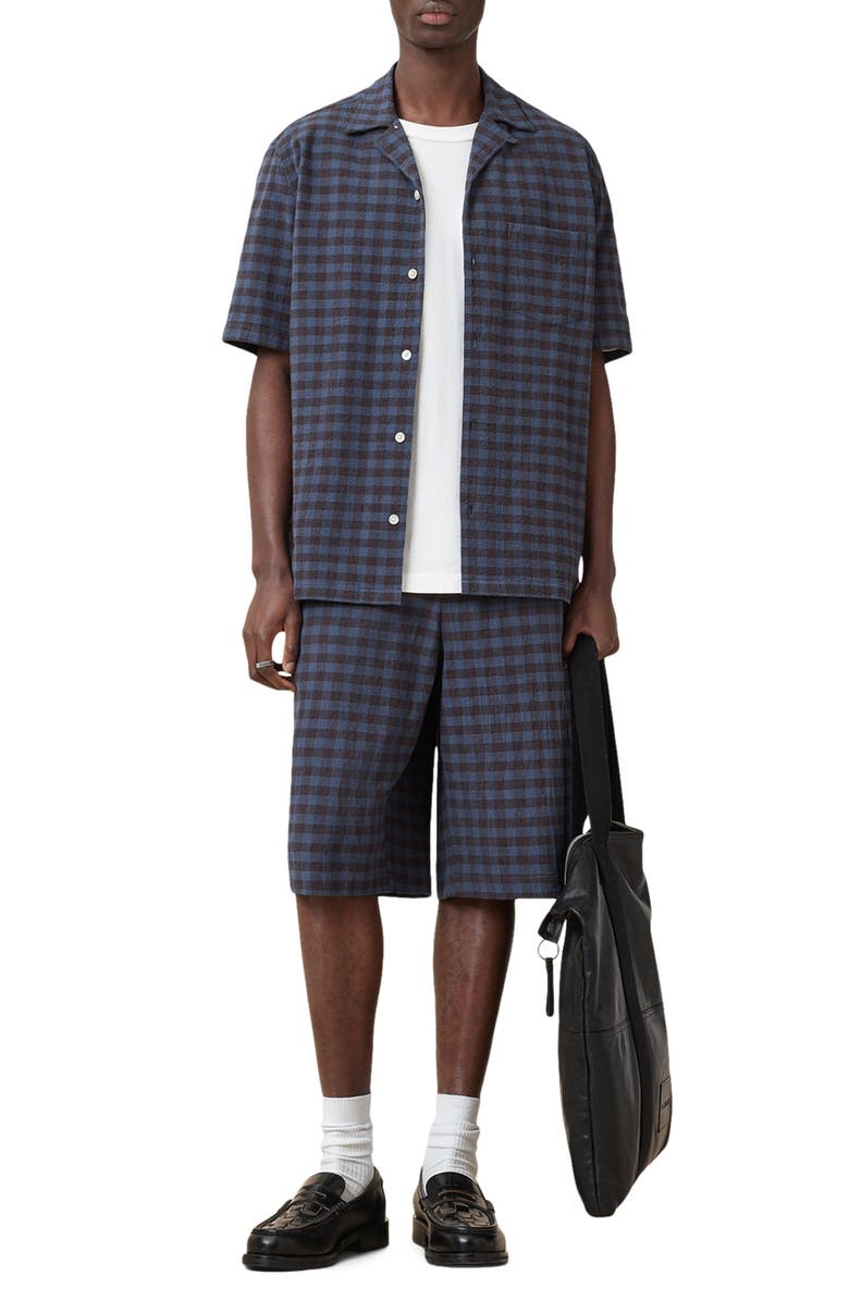 AllSaints Cooper Crepe Drawstring Shorts, Alternate, color, 