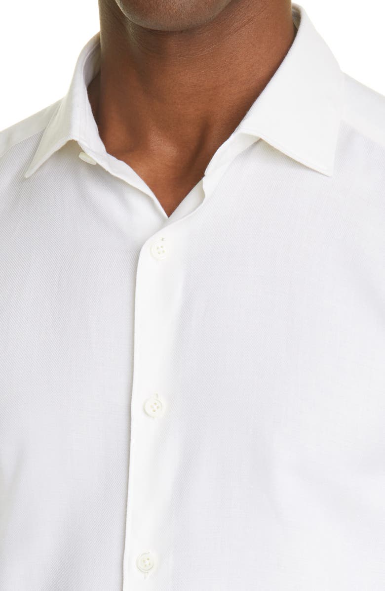 ZEGNA Cashco Cotton & Cashmere Button-Up Shirt, Alternate, color,