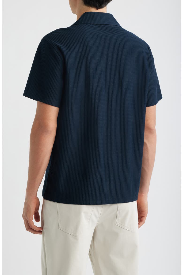 Kadin Short Sleeve Stretch Button-Up Shirt, Alternate, color, NAVY