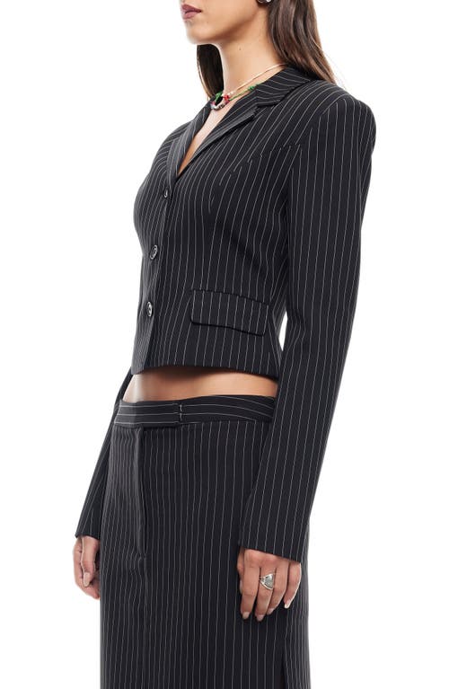 Lioness Lune Pinstripe Blazer In Onyx Pinstripe