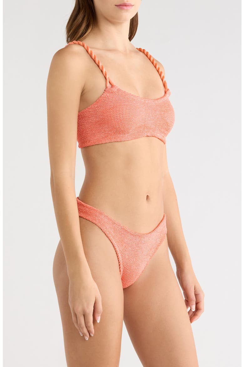 Phoebe Two-Piece Bikini Swimsuit, Alternate, color, METALLIC CORAL
