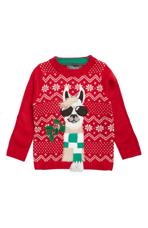 Kids' Christmas Llama Graphic Sweater (Little Kid)