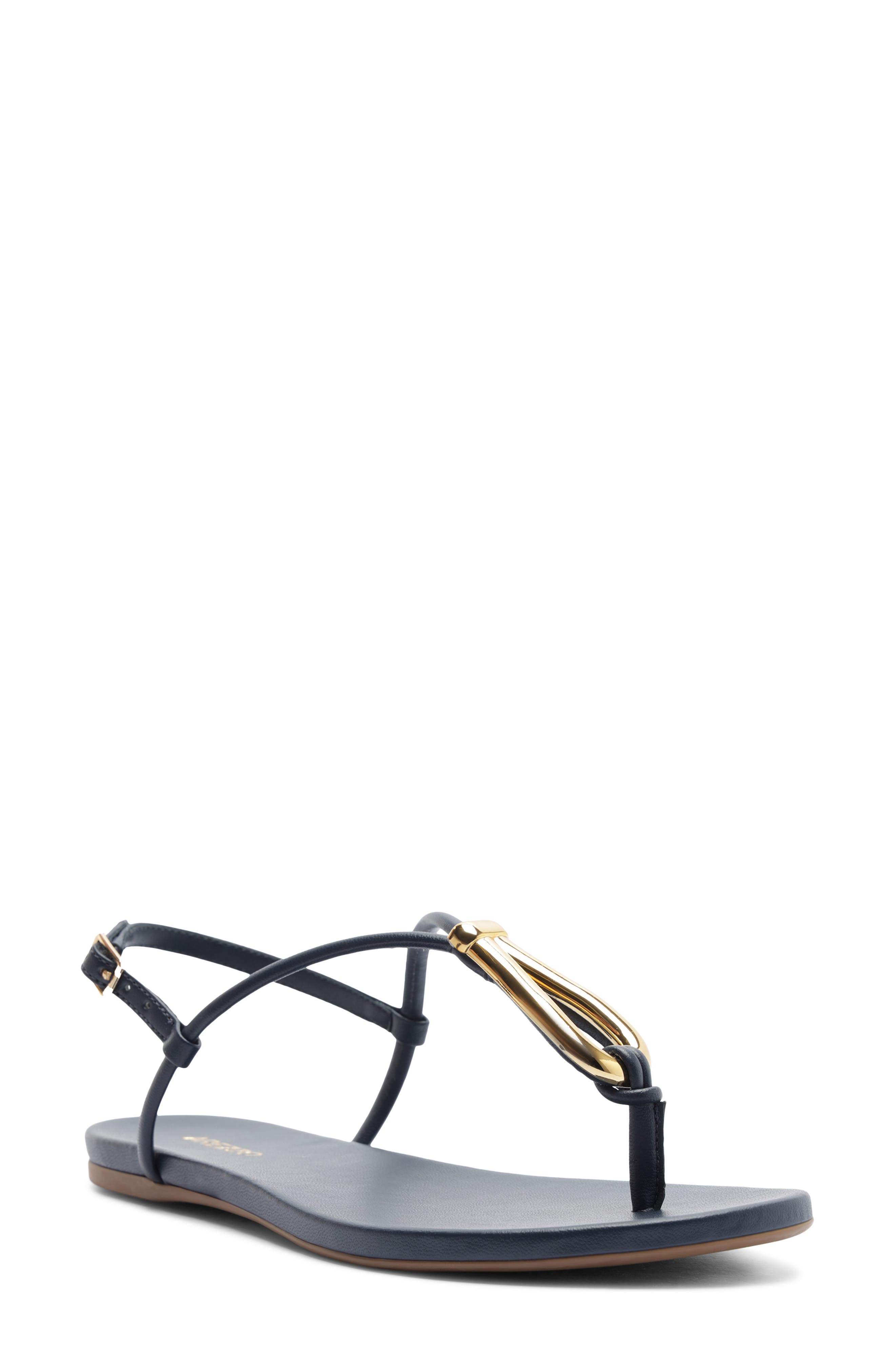 Arezzo Ramona Slingback Sandal, Main, color, Navy Nautical