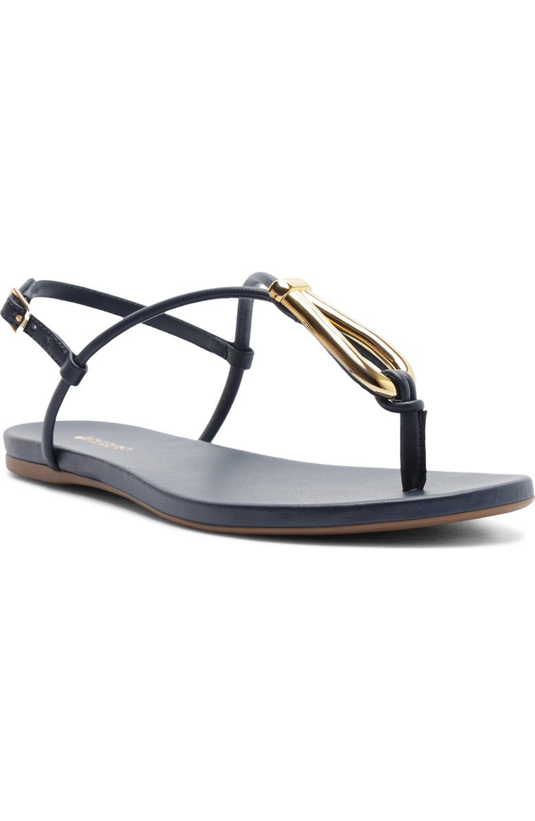 Arezzo Ramona Slingback Sandal, Main, color, Navy Nautical