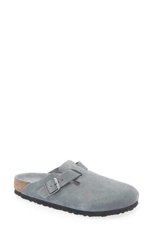 Birkenstock Boston Soft Footbed Clog In Gray