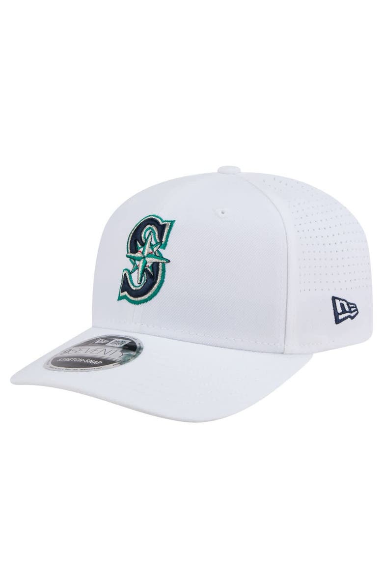 New Era Men's New Era White Seattle Mariners COOLERA 9SEVENTY Adjustable Hat, Main, color, White