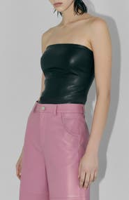 AS by DF Cinematique Stretch Leather Bustier