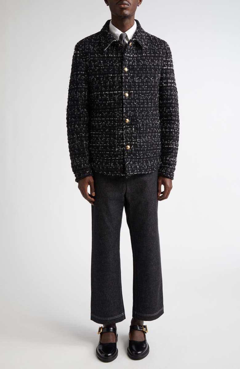 Thom Browne Unconstructed Straight Leg Jeans, Alternate, color,