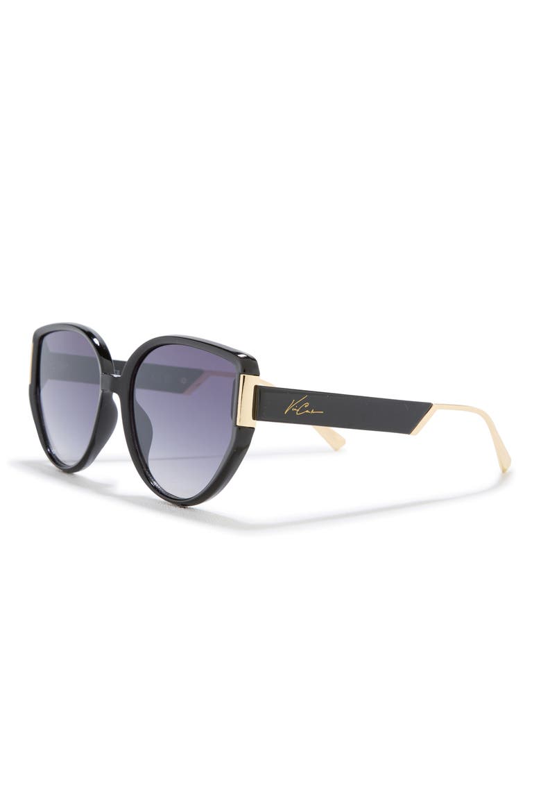 55mm Gradient Cat Eye Sunglasses, Alternate, color, BLACK