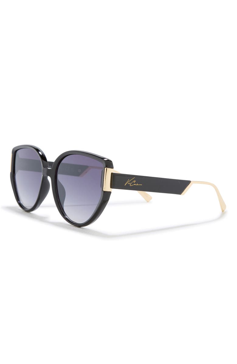 Vince Camuto 55mm Gradient Cat Eye Sunglasses, Alternate, color, Black