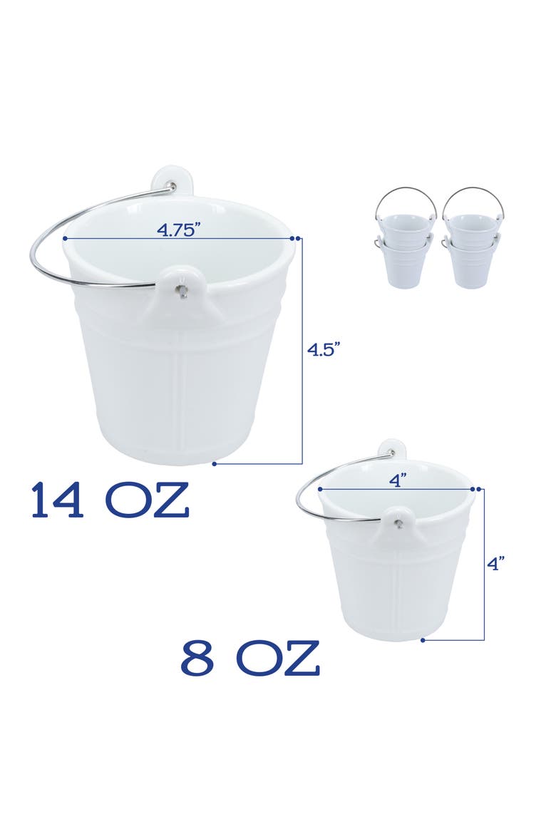 4-Piece Assorted Pail Set, Alternate, color, WHITE