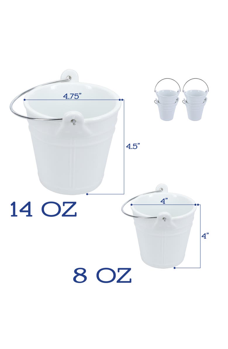BIA Cordon Bleu 4-Piece Assorted Pail Set, Alternate, color, White