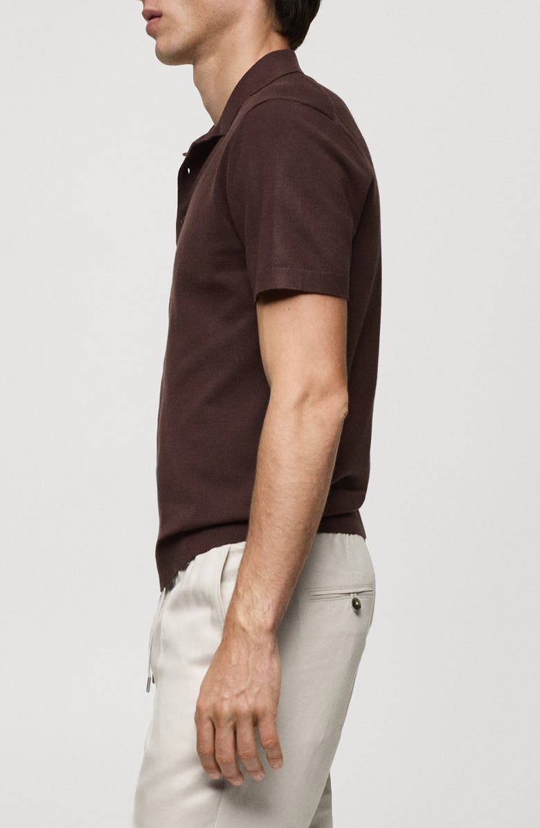 MANGO Fine Knit Polo, Alternate, color,