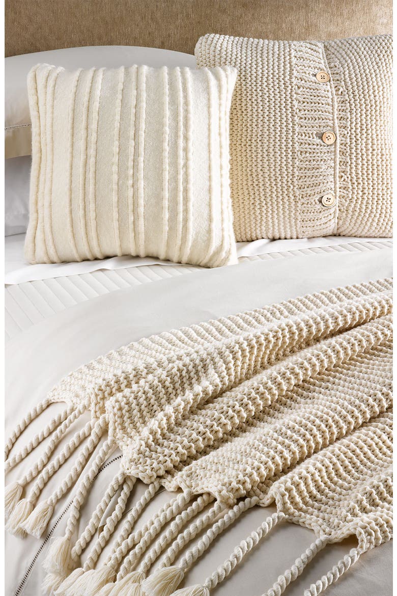 Nordstrom Chunky Knit Throw, Alternate, color, VANILLA ICE