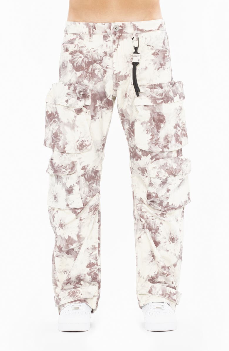 Cult of Individuality Baggy Cargo Jeans, Main, color, Flora Print