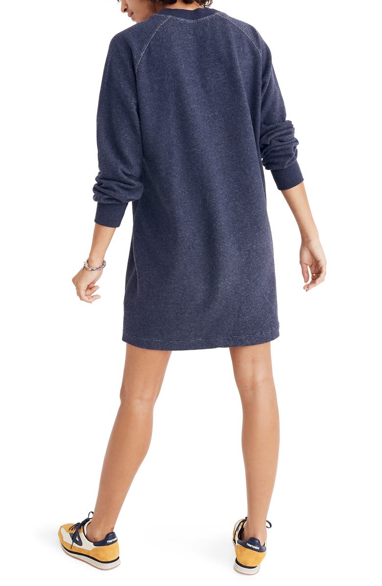 Madewell Bubble Sleeve Sweatshirt Dress, Alternate, color, 