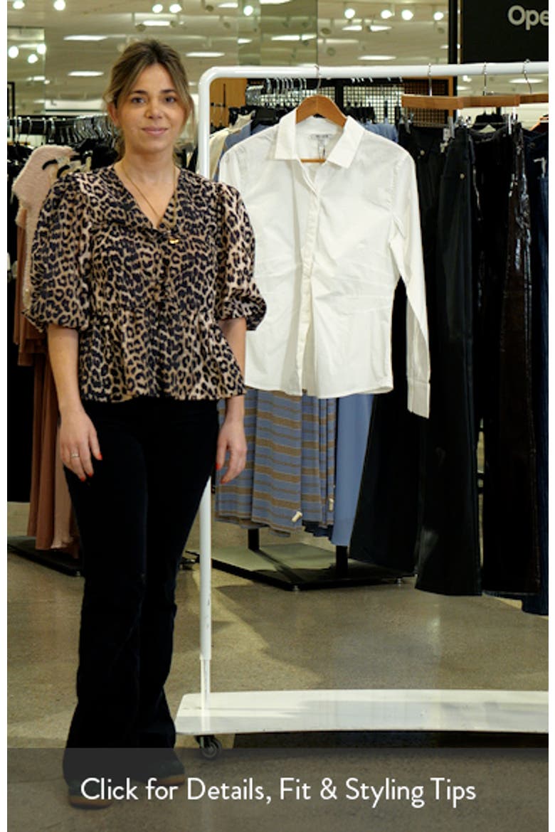 Pintuck Stretch Cotton Button-Up Shirt video