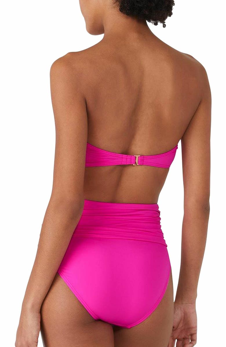 Kate Spade New York Bandeau Bra Bikini Top, Alternate, color, Vivid Snapdragon