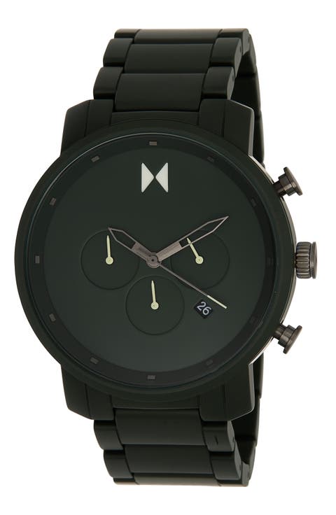 Chrono Ceramic Bracelet Watch, 45mm