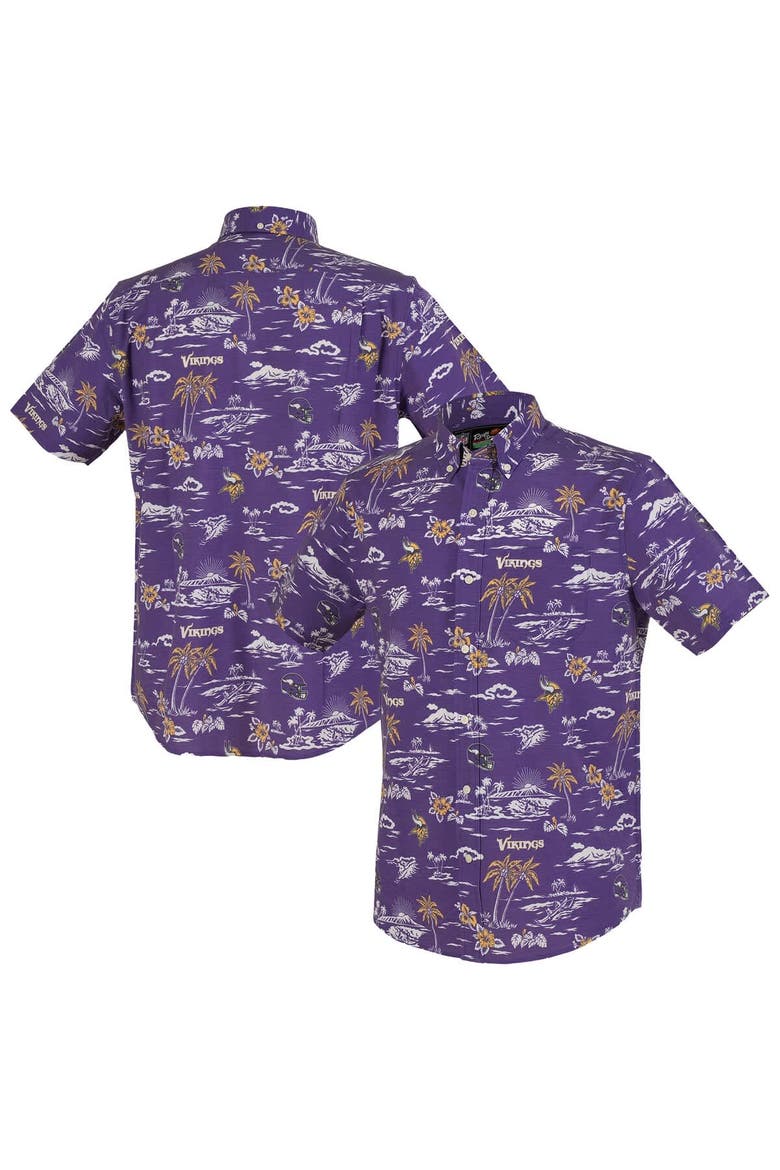 Men's Reyn Spooner Purple Minnesota Vikings Kekai Performance Button-Down Shirt, Alternate, color, Purple